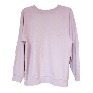 Na Nin Sweatshirt Pastel Pink Feminine Cotton Crew Minimal Pullover Raglan top